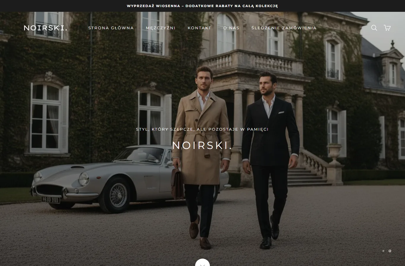 Strona główna sklepu noirski.com w dniu sprawdzenia
